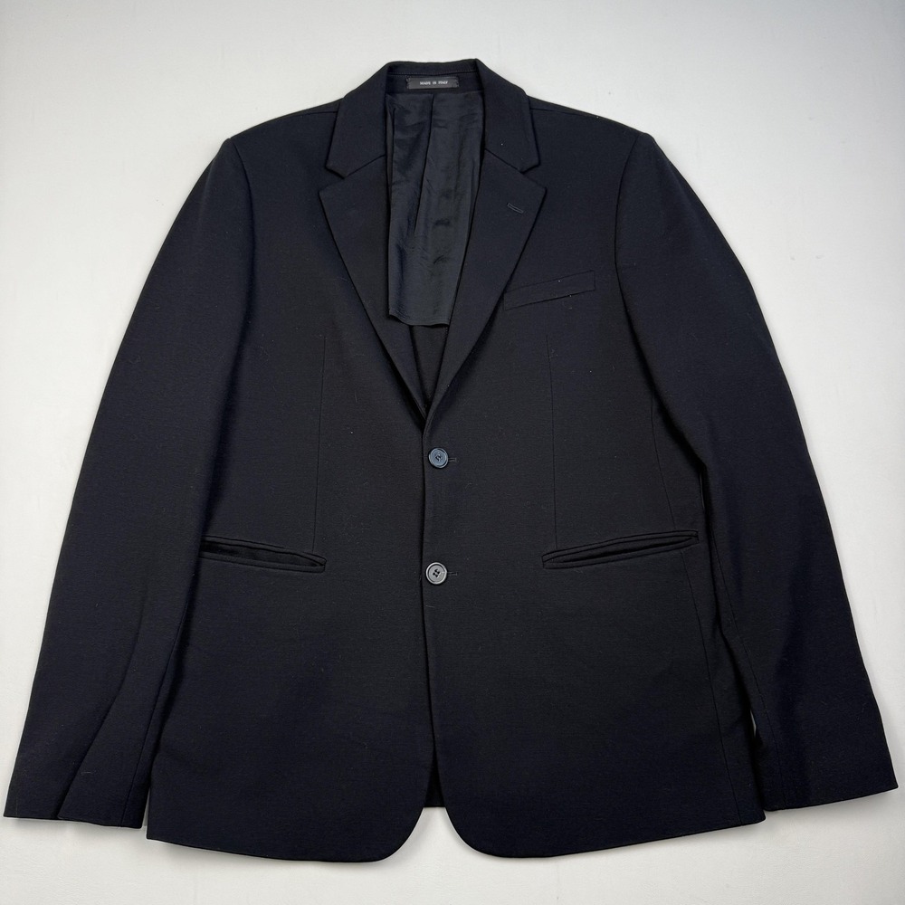 Emporio Armani Suit Jacket Mens 44 Black Stretch Johnny Line Italy Two Button